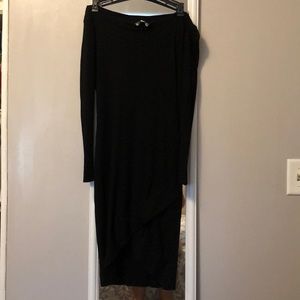Off the shoulder black dress